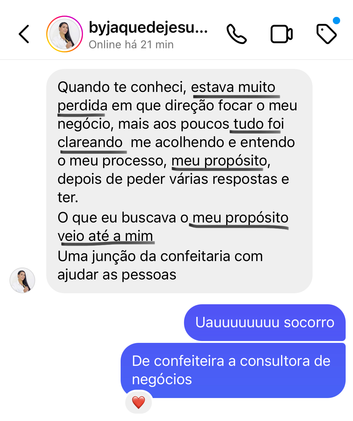 Mensagem real da Jaque sobre encontrar direção e propósito no negócio
