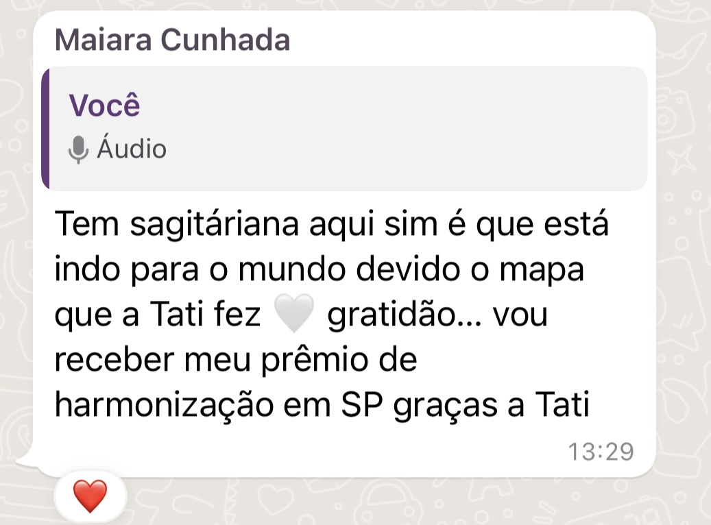 Print real de depoimento: Coragem para se colocar no mundo