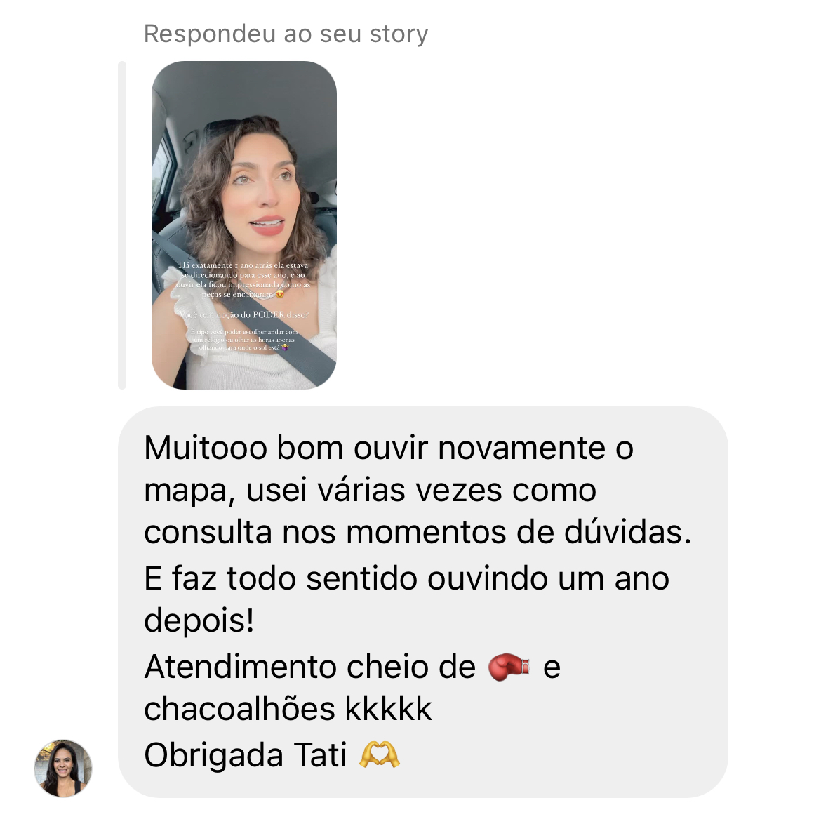 Print real de depoimento: Um material para revisitar nos momentos de dúvida